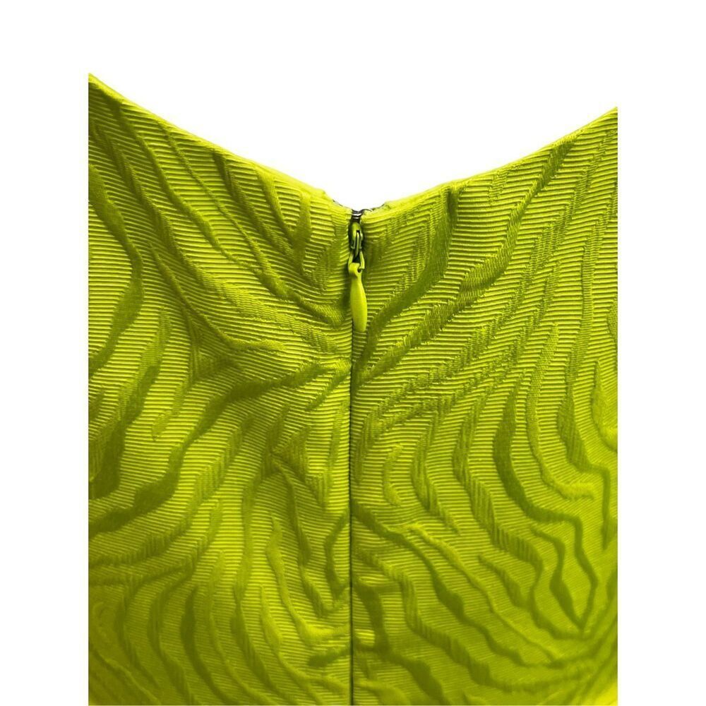 Ellen Tracy Lime Green Textured Midi Dress with Belt - Picture 13 of 13